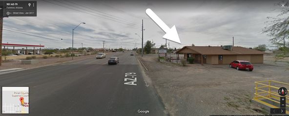 HARD CORNER for Fast Food / C-Store - Gas station / Corner of Hwy 79 / 1st Street / Diversion Dam Rd.: 700 N Pinal Parkway Ave, Florence, AZ 85132